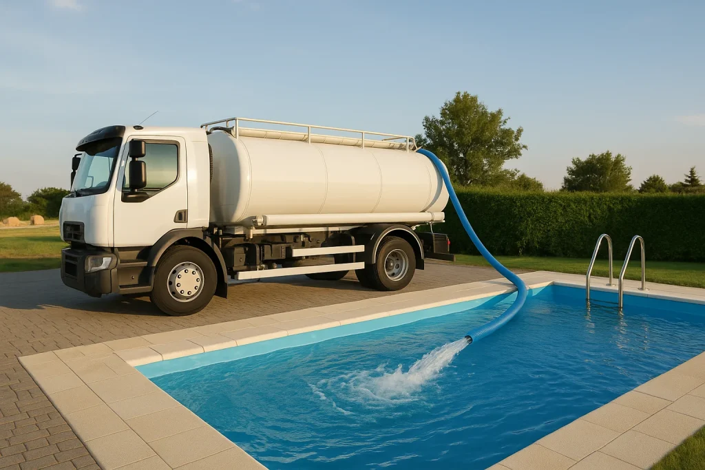 تعبئة مياه عذبة للمسابح