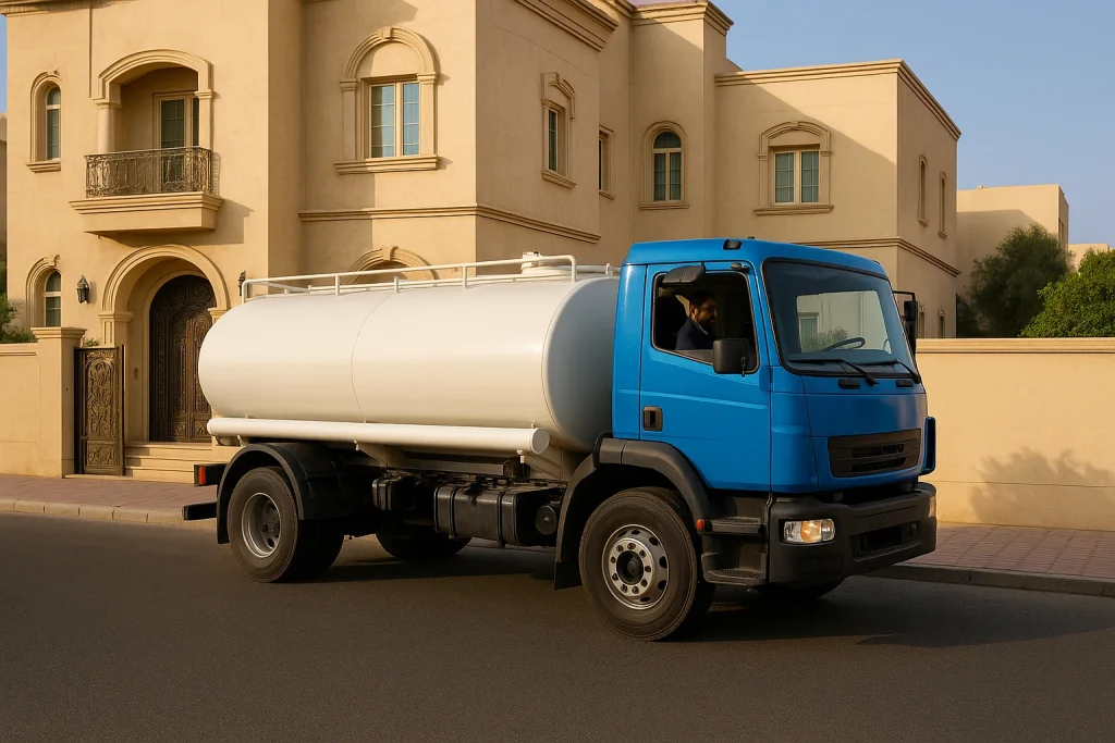 توصيل مياه عذبة للمنازل والفلل